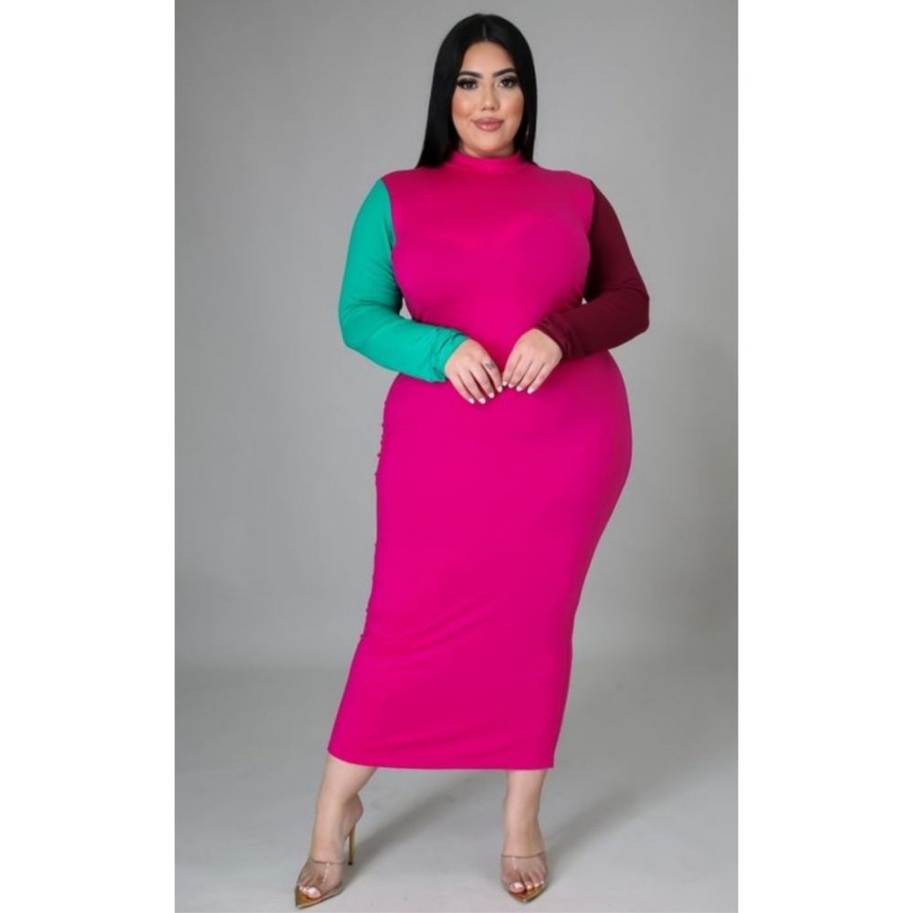Color Block Bodycon Dress
